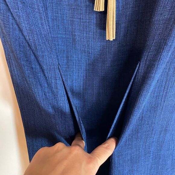 Tahari Arthur S. Levine Navy Blue Dress Size 6- New - Picture 9 of 11